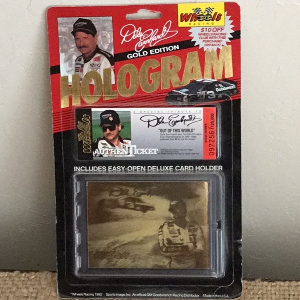 1992 Wheels Racing Dale Earnhardt Gold Ed Hologram